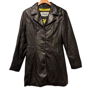 Pelle Studio Wilson’s Black Leather Blazer Coat Jacket Women’s Sz S